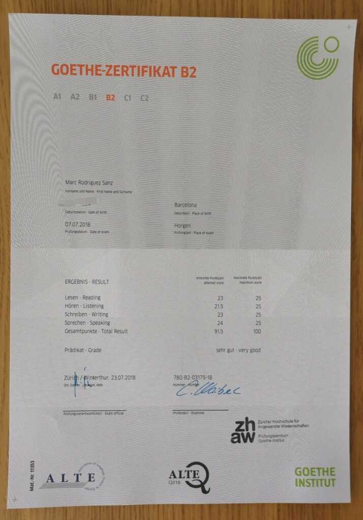 GOETHE Certificate Without Exam